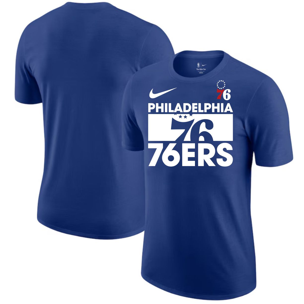 Men 2025 NBA Philadelphia 76ers Blue Nike T shirts style 1